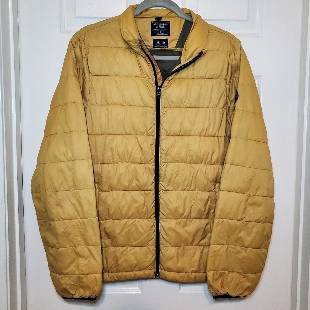 Abercrombie & Fitch Men's Yellow and Gold Jacket S